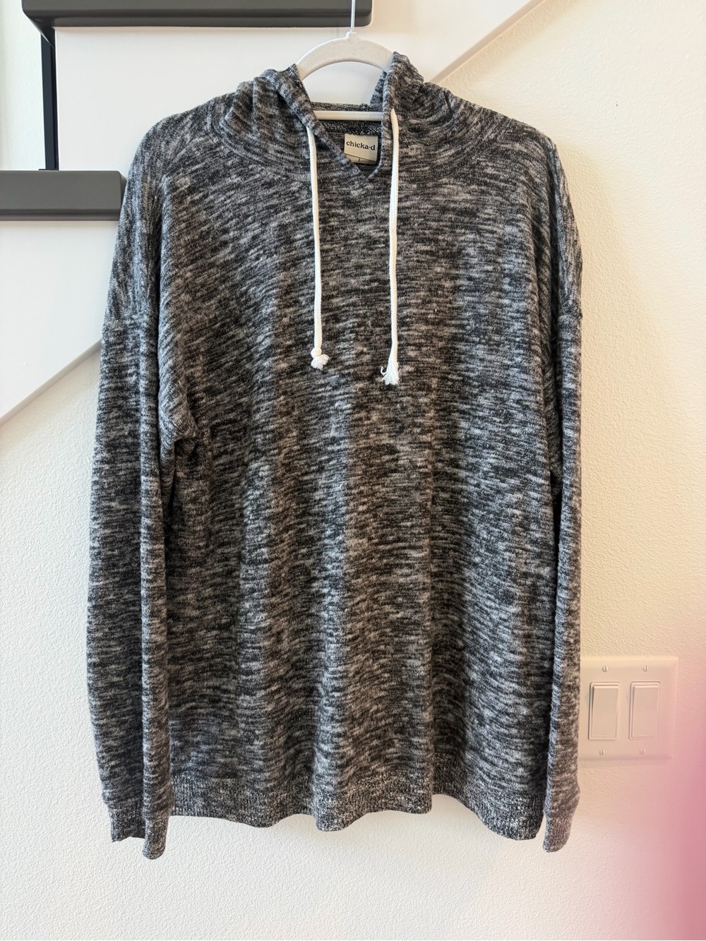 Chicka-d Gray Hooded Womens Shirt